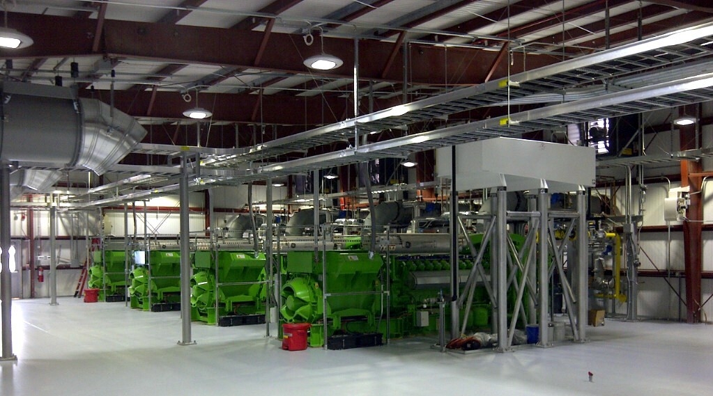 GE’s Jenbacher gas engines at at Doyon Utilities landfill-gas-to-energy project: source: genewscenter.com