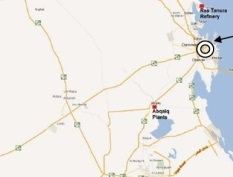 Saudi Ramco's plant locations.
