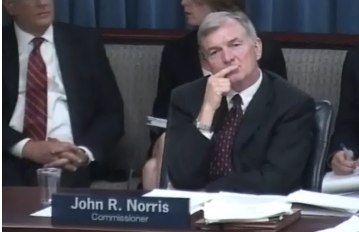 FERC commisioner John Norris hears testimony from a panel at Wednesday's capacity markets conference