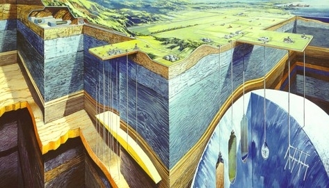 Salt cavern underground gas storage