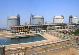 Dahej LNG regasification terminal in Gujarat, India