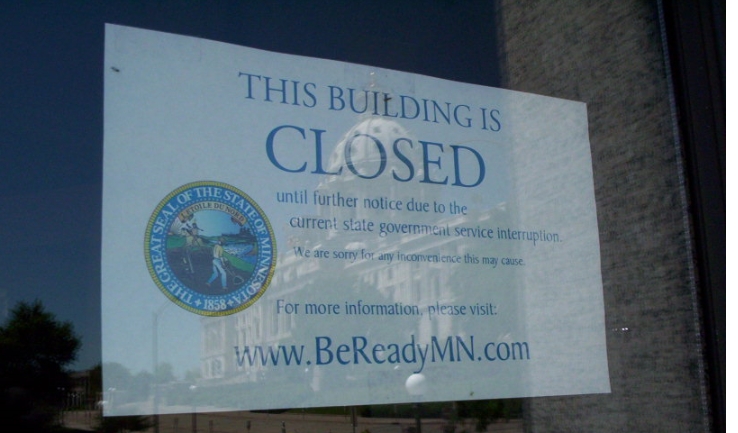 Government buildings across the US remain shut today