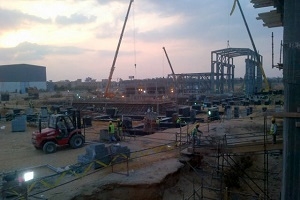 Construction works for the 600MW CCGT at 6th of October City, Egypt