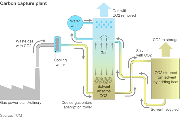Scheme of the carbon capture and storage process