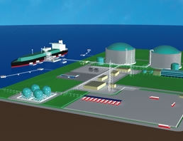 Rendering of Hibiki LNG terminal