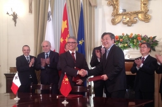 Energy minister Konrad Mizzi and CPIC head Lu Qizhou signed the deal