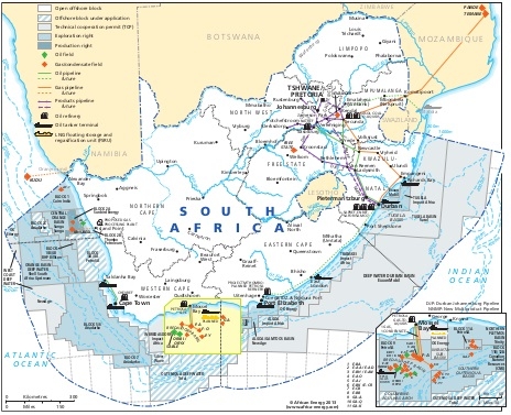 South Africa has an estimated 390 trillion cubic feet of natural gas