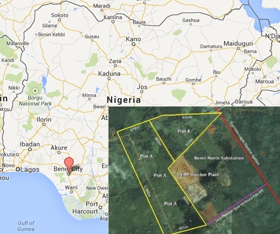 Site plan of Azura Edo IPP near Benin City, Nigeria