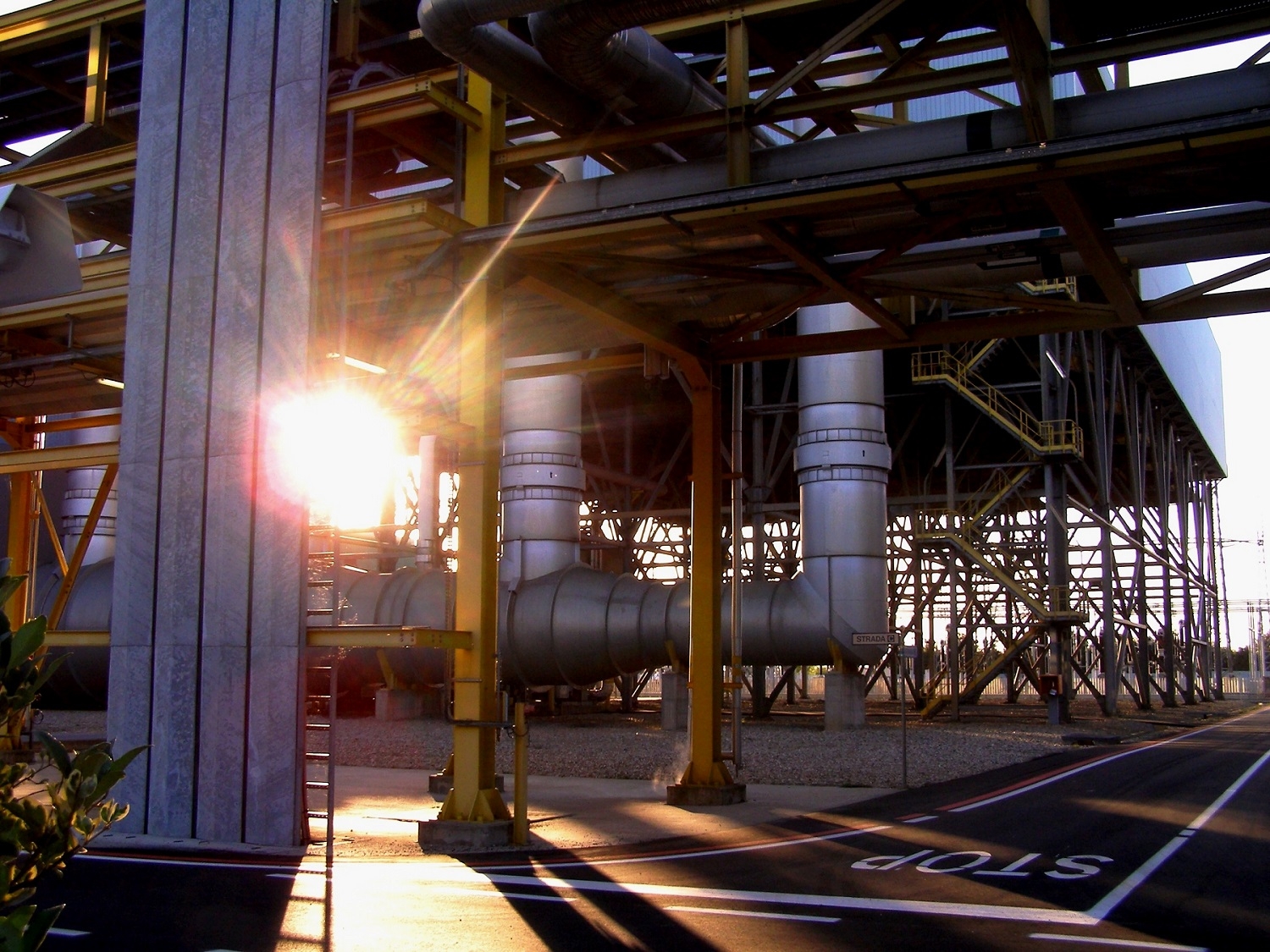 A cogeneration thermal power plant in Ferrera Erbognone, Italy