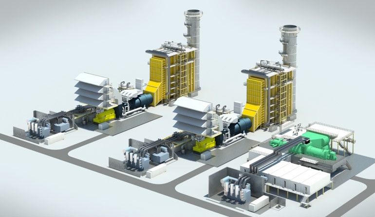Artist's rendition of the 747 MW combined cycle facility