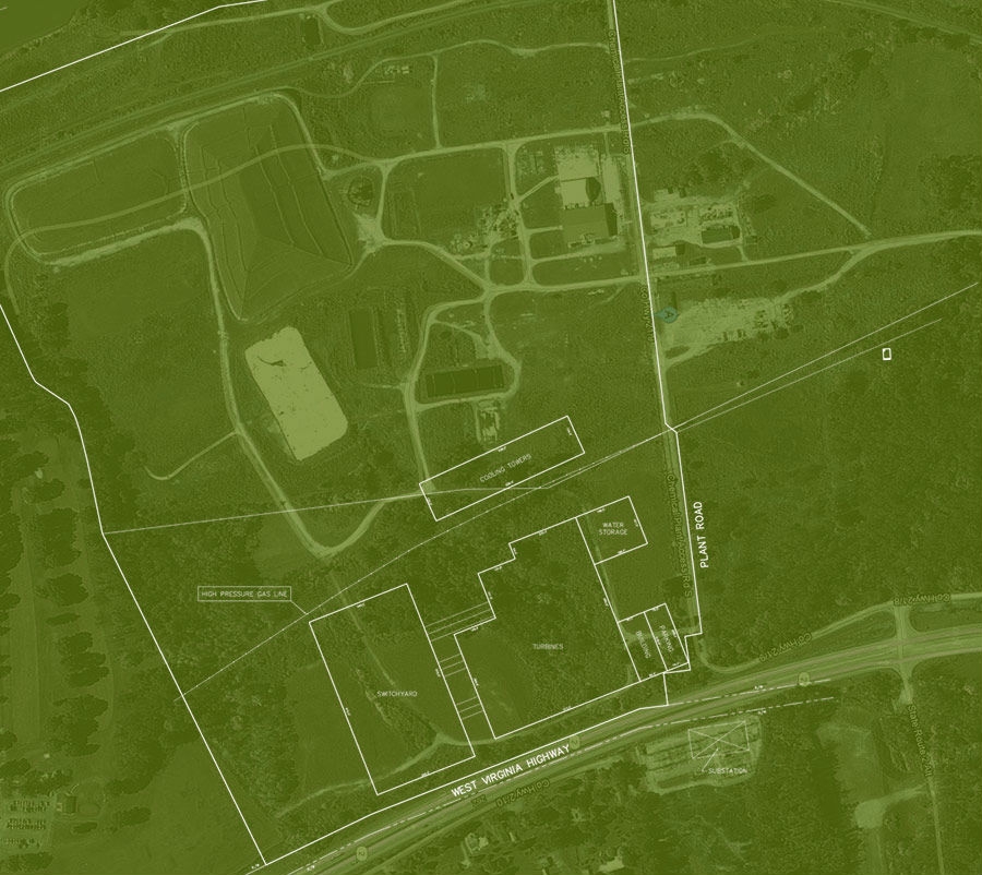 Site of the proposed gas power plant