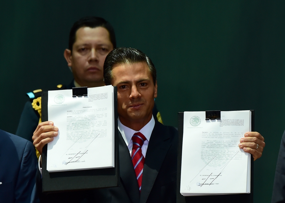 President Enrique Peña Nieto signed the reforms into law on 11 August