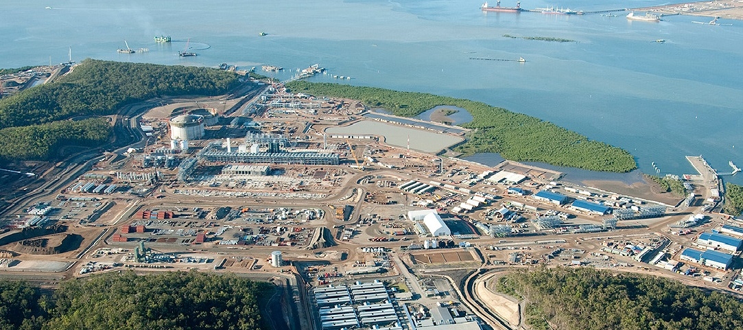 Construction site of Queensland Curtis LNG project