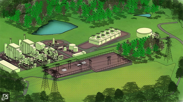 Artist's impression of Panda Stonewall Power Project