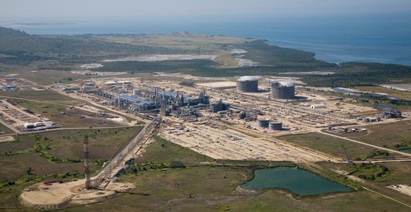 The PNG LNG plant under construction