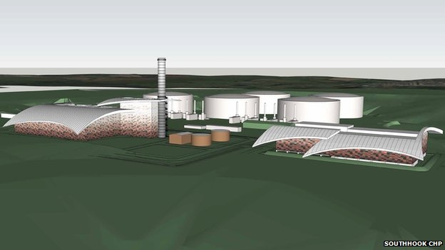 Rendering of the proposed, but shelved South Hook CHP