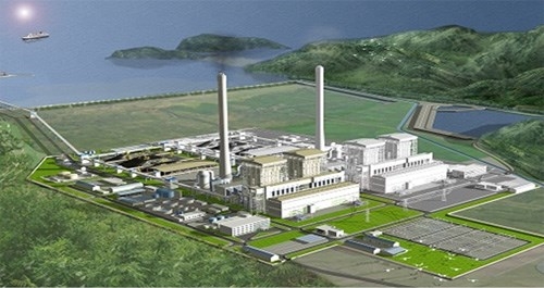Artist's rendition of the Quang Trach 2 thermal power plant