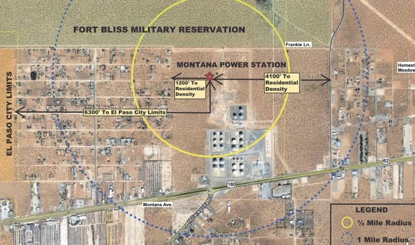 Site map of Montana Power Station