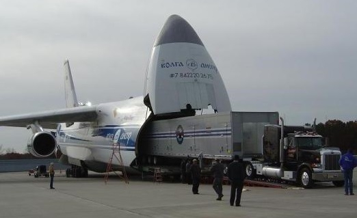 MOBILEPAC loaded into an Antonov cargo plane
