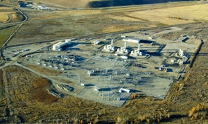 Aerial photo of Montana power plant