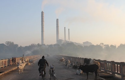 Air pollution from a thermal power plant in India