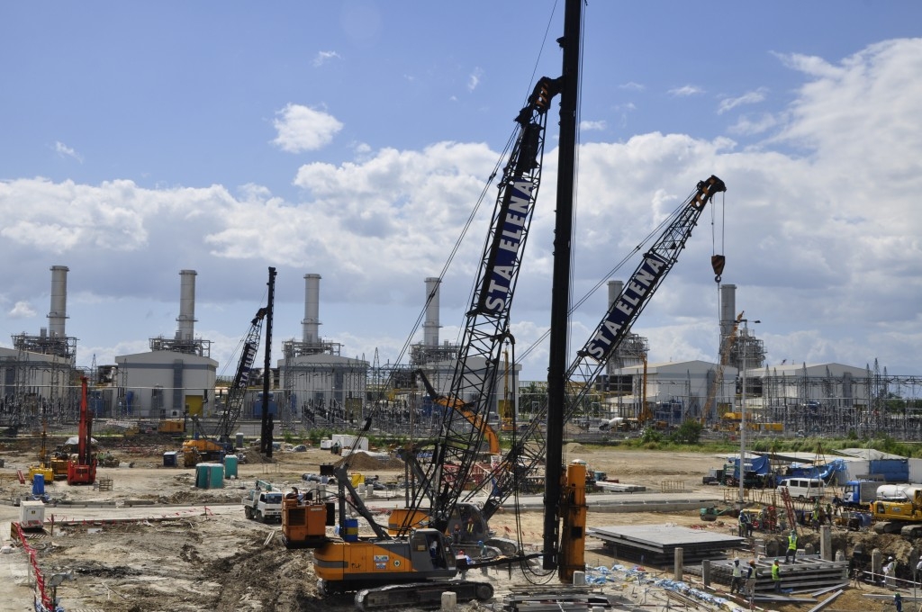 Foundation works of the 450 MW Sta. Maria power plant
