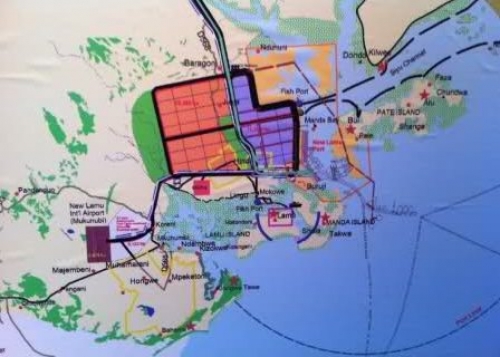 Demarcation of the Lamu port and power plant project