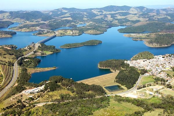 View of the Cantareira reservoir