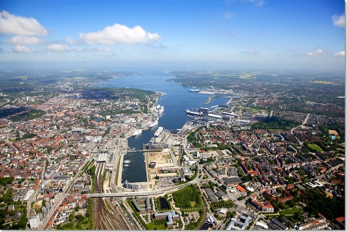 Bird's eye view of the Kieler Förde