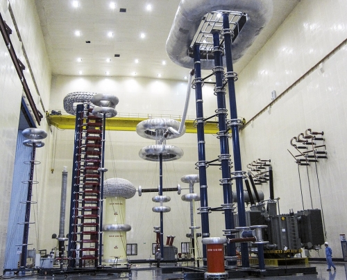 Generator step-up transformers at Alstom's test lab in Wuhan