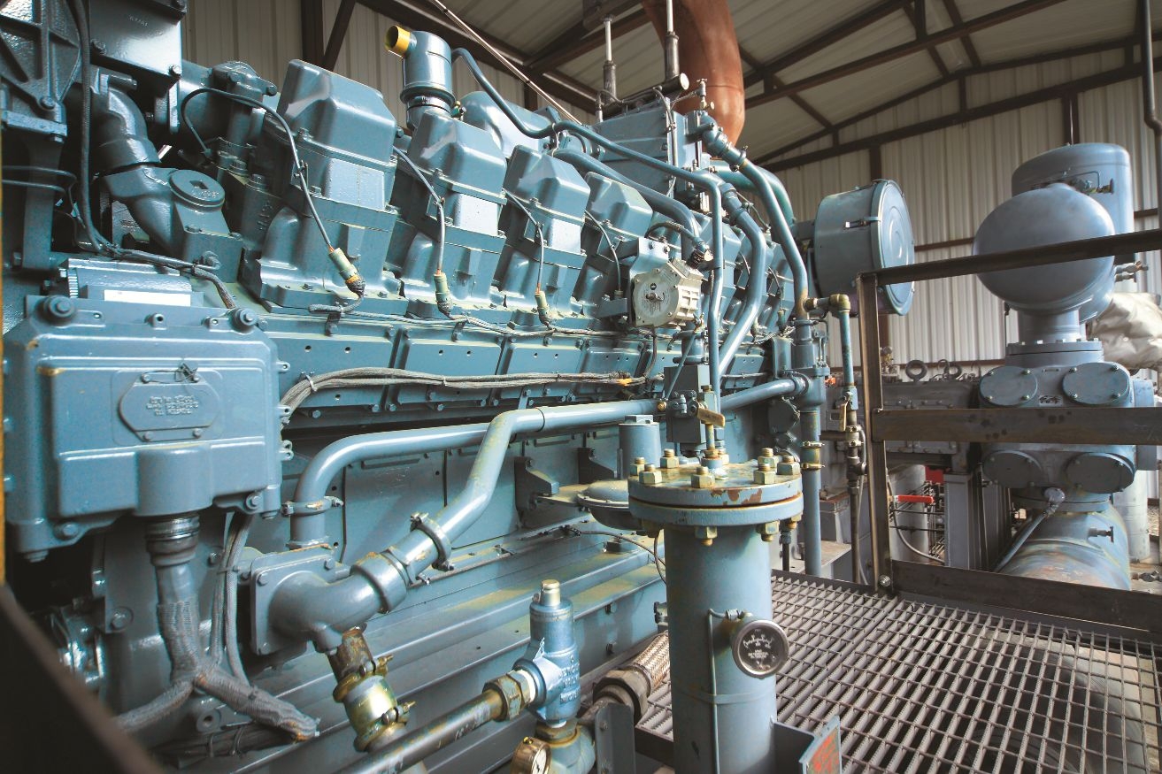 Gas engine at the Infinis warehouse, lubricated with Mobil Pegasus SR