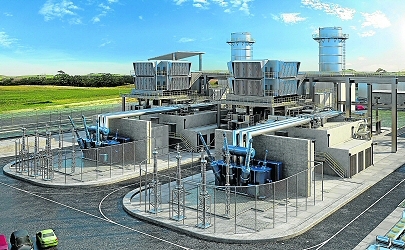 Artist's impression of the Dedisa peaking plant