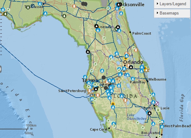 EIA map of Florida’s energy mix