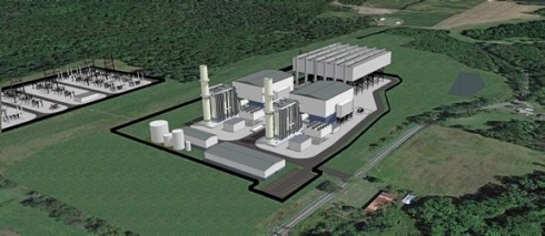 Artist's rendition of the proposed plant