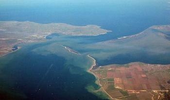 Kerch Strait between Krasnodar Krai and Crimea