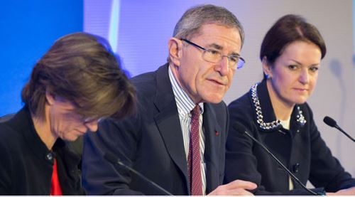 Gérard Mestrallet, Isabelle Kocher and Judith Hartmann present Engie 2015 results