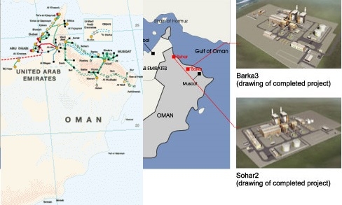 Oman’s MIS power grid & location of two IPPs