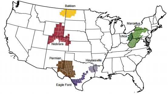These seven regions accounted for all domestic US gas production growth during 2011-14.
