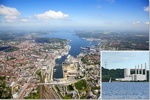 The CHP will be built at the east bank of the Kieler Förde