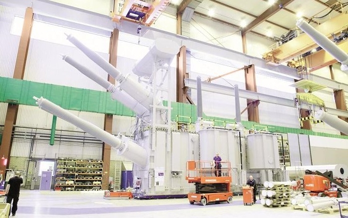UHVDC transformer at ABB's manufacturing site
