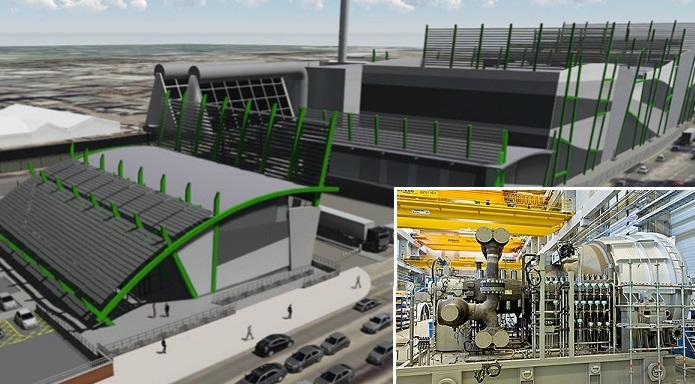 Rendering of Energy Works EfW project with inset SST-600