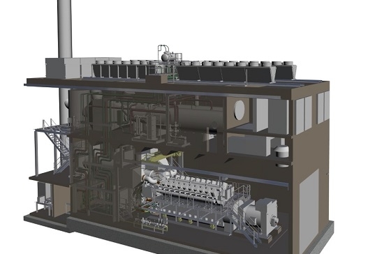 3D drawing of CHP plant