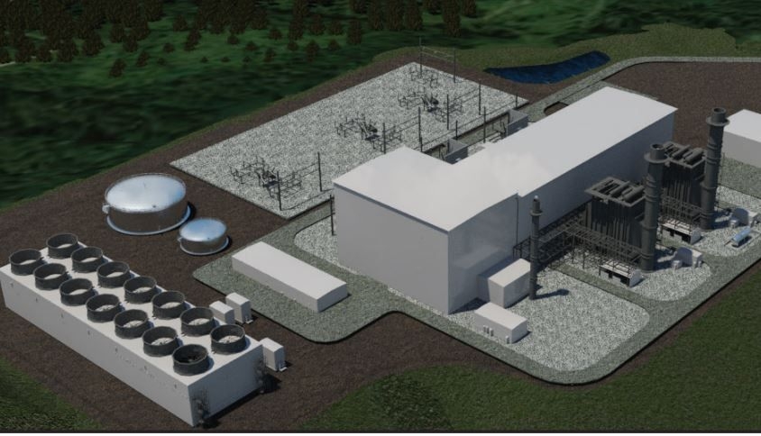 Render of the Tenaska Westmoreland CCGT