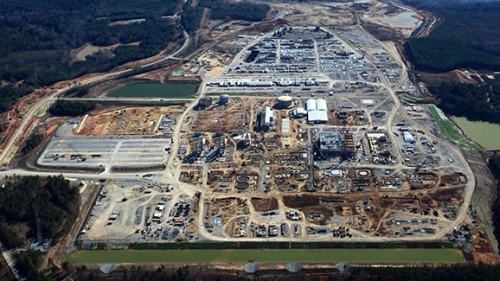 Works on the concrete foundation