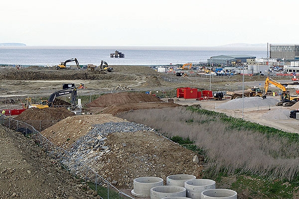 Construction at the Hinkley Point C site