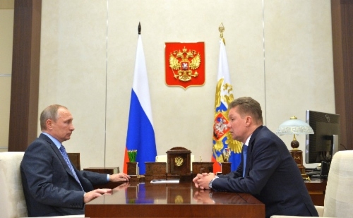 Vladimir Putin and Alexei Miller [Photograph: kremlin.ru]
