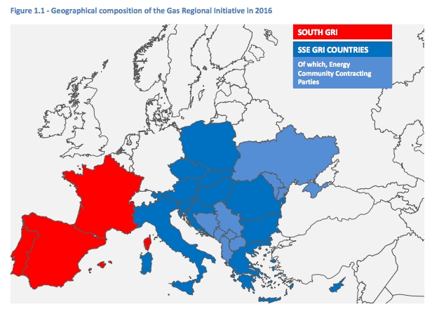 Gas regional initiative countries [source: ACER]