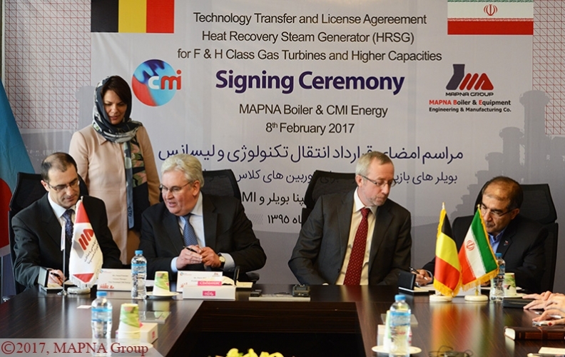The signing of the agreement by the two companies [source: Mapna]