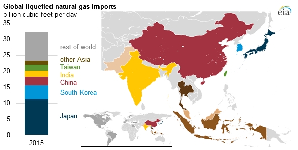 U.S. Energy Information Administration, based on the International Group of Liquefied Natural Gas Importers annual report
