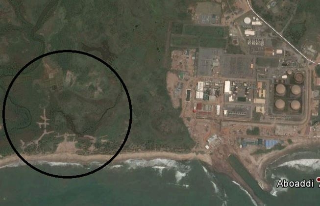 Site of the Aboadze project next to VRA's Aboaddi fossil plant